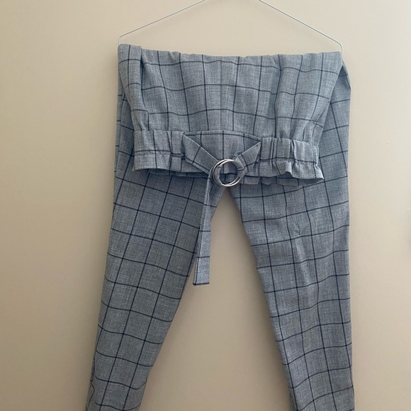 Paperbag plaid pants DYNAMITE - Picture 1 of 1